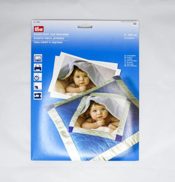 Prym Kreativ-Stoff zum Bedrucken (5 x DIN A4/ weiß)