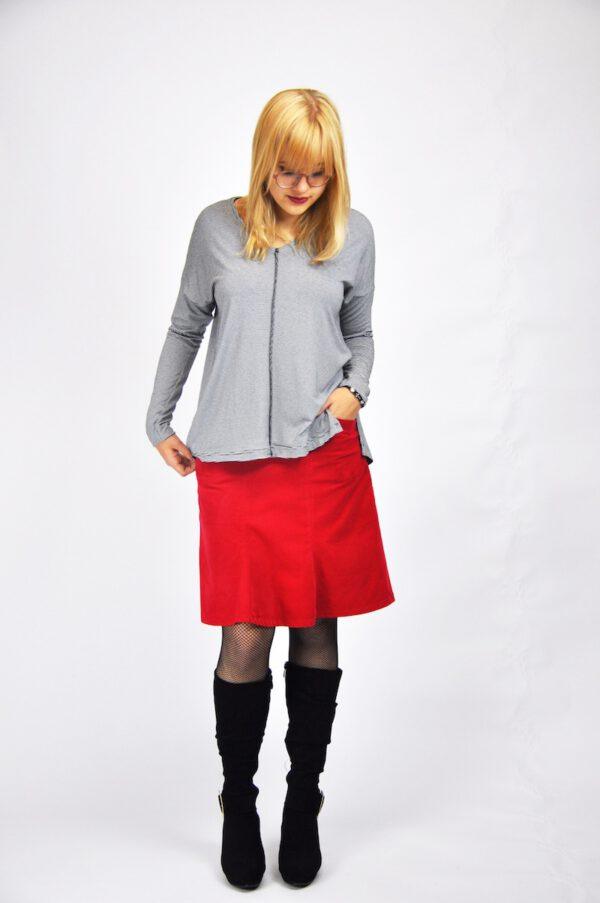 Schnittmuster Shirt Olivia | Shirt mit zwei Ärmel längen | Schnittmuster Pullunder – Bild 13