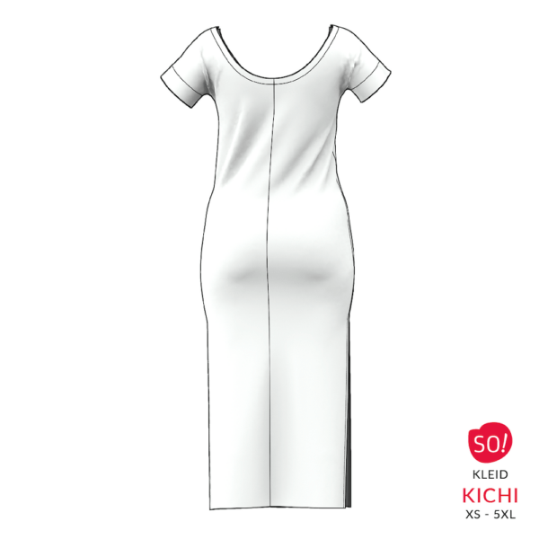Kleider Schnittmuster Kichi | Sommerkleider Schnittmuster | Langes, schmales Kleid mit Rundhals-Ausschnitt – Bild 4