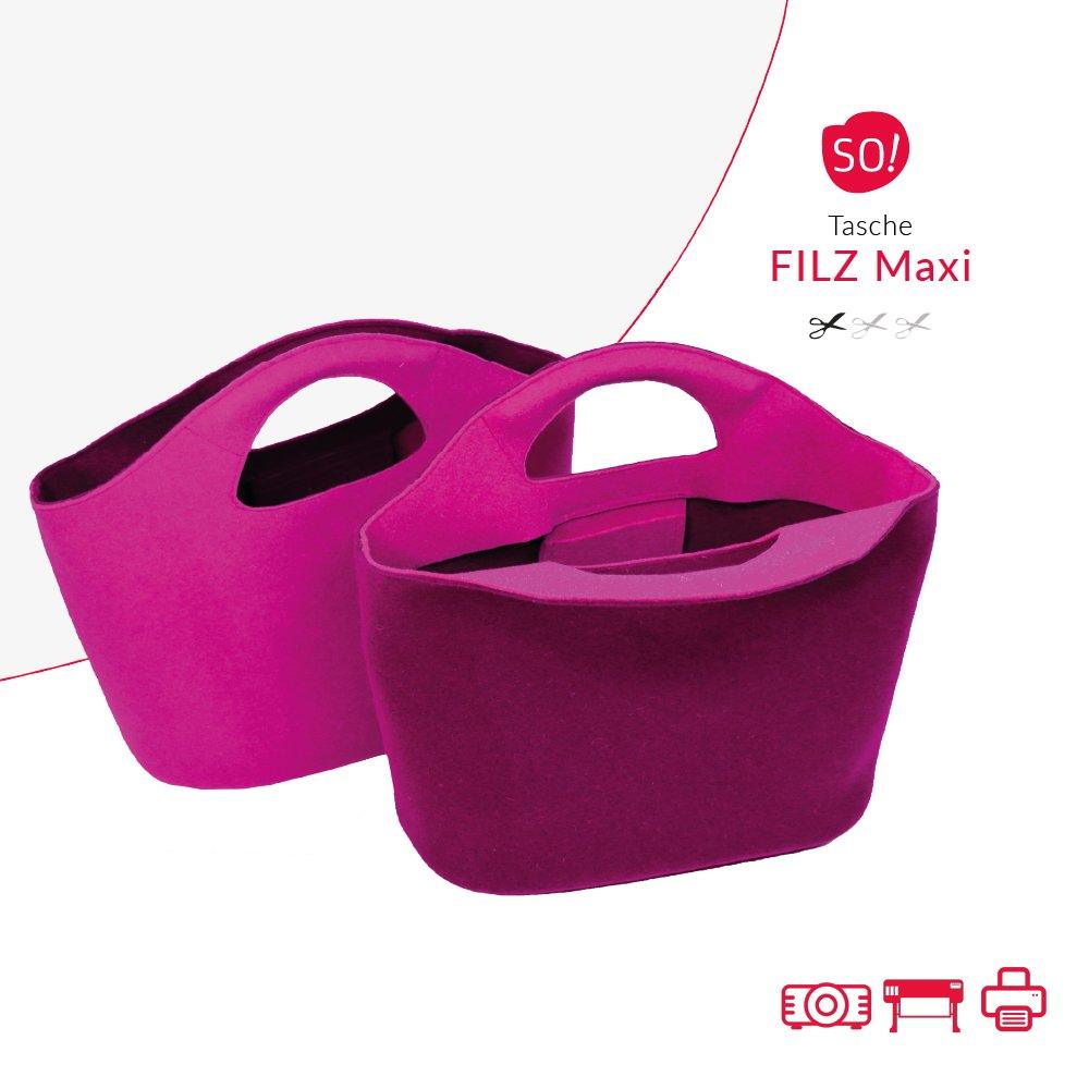 Schnittmuster Filztasche Filz Maxi